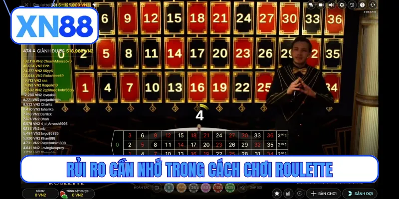 Rủi ro cần nhớ trong cách chơi Roulette